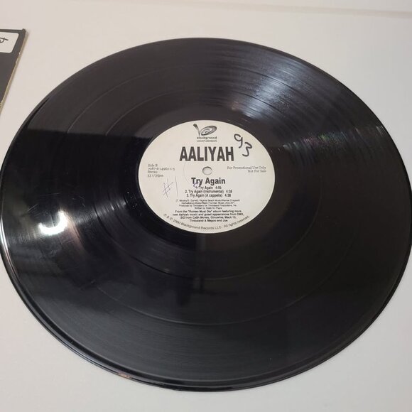 Aaliyah - Try Again - U.S. PROMO 12" VINYL - Picture 6 of 7